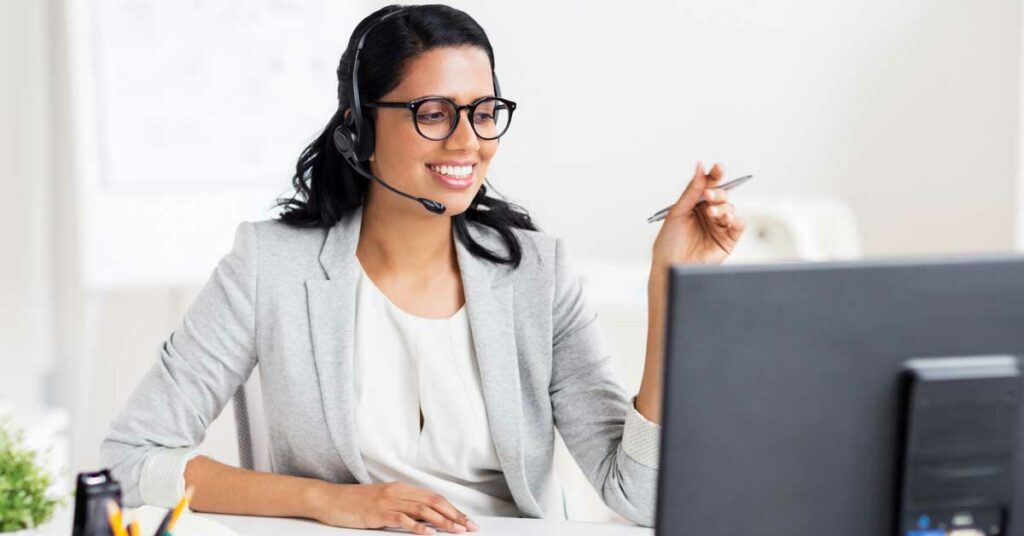 Virtual assistant offering customer services to customer